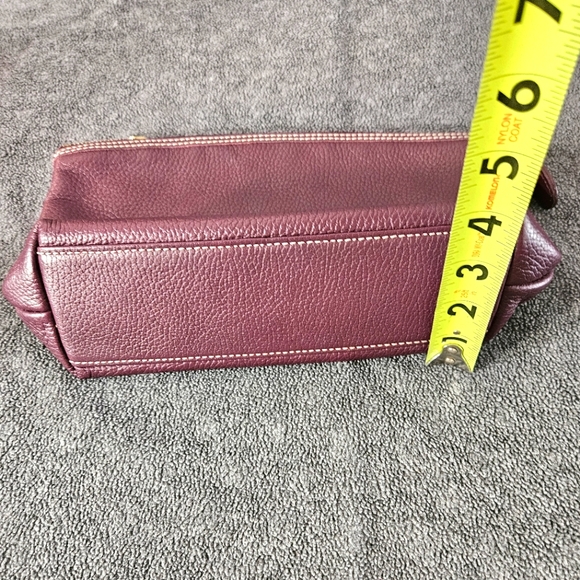 Dooney & Burke Burgandy Men's Toiletry Bag with Textured Finish - Picture 15 of 15